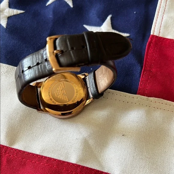 Emporio Armani Rose Gold and Dark Brown Timepiece - Picture 6 of 17